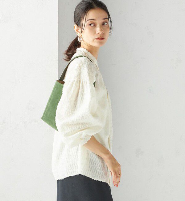 SHIPS for women「〈手洗い可能〉シアー ジャカード 袖 シャーリング ブラウス」|シャツ・ブラウス|