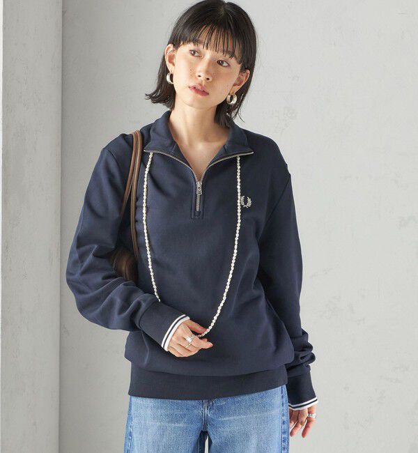 SHIPS for women「FRED PERRY: M3574 HALF ZIP SHIRT」|スウェット・ジャージ|