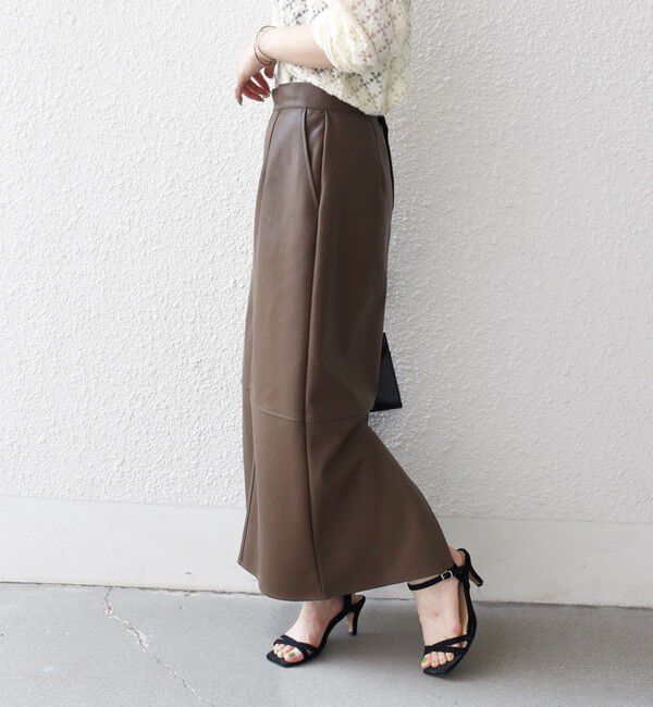 SHIPS any「SHIPS any: クロス ステッチ Iライン スカート」|タイト|