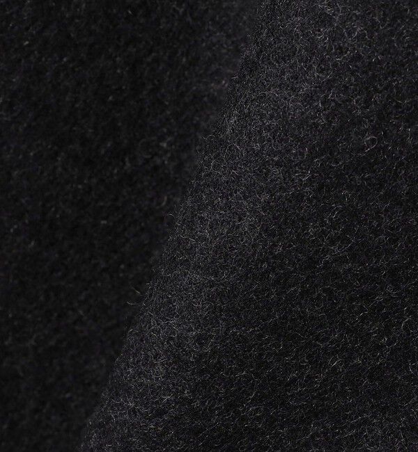 SHIPS for women「セミ 梳毛 配色 リバーシブル ノーカラー ショート コート」|ノーカラーコート|