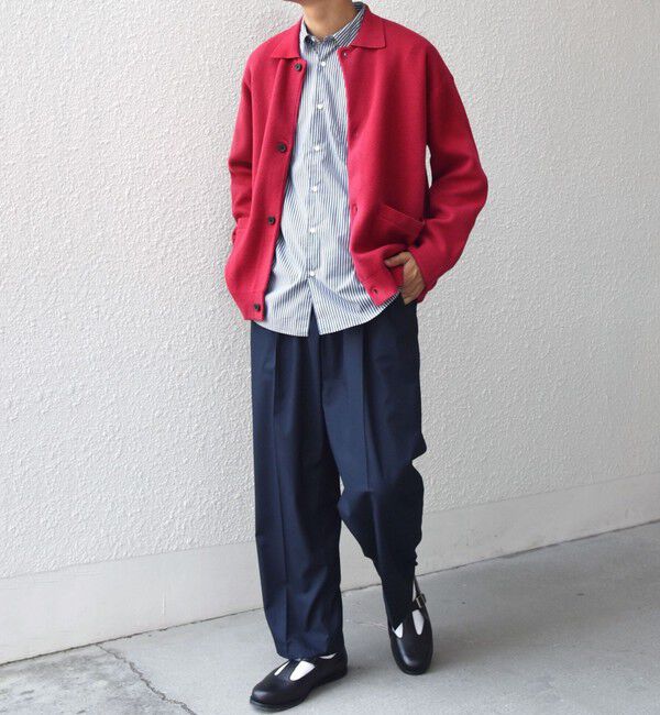 SHIPS any「SHIPS any:〈手洗い可能〉ハイゲージ ミラノリブ ブラッシュド ニット ポロ カーディガン◇」|カーディガン|