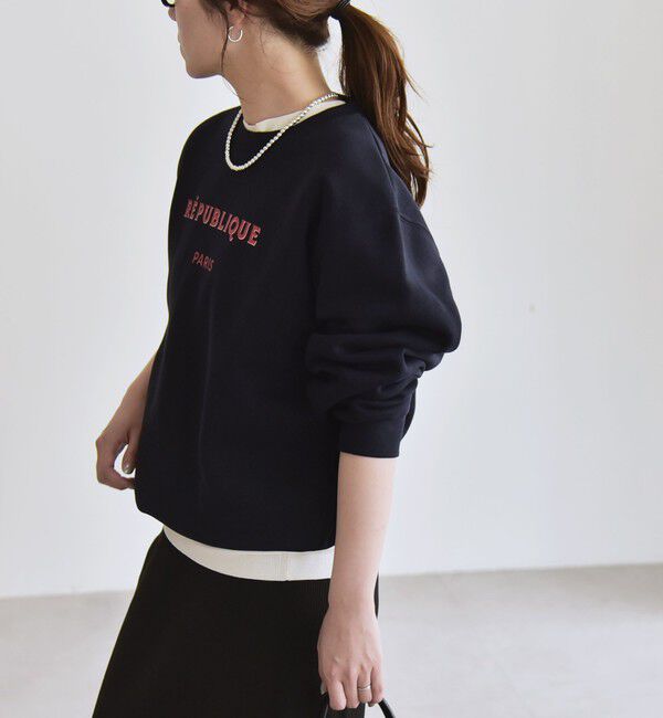 quaranciel「ANGE IN DISGUISE:〈手洗い可能〉デザイン ロゴ プリント スウェット」|スウェット・ジャージ|