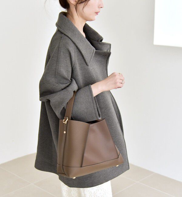 quaranciel「quaranciel:〈手洗い可能〉ダンボール ステンカラー ジャケット コート26SS」|ステンカラーコート|