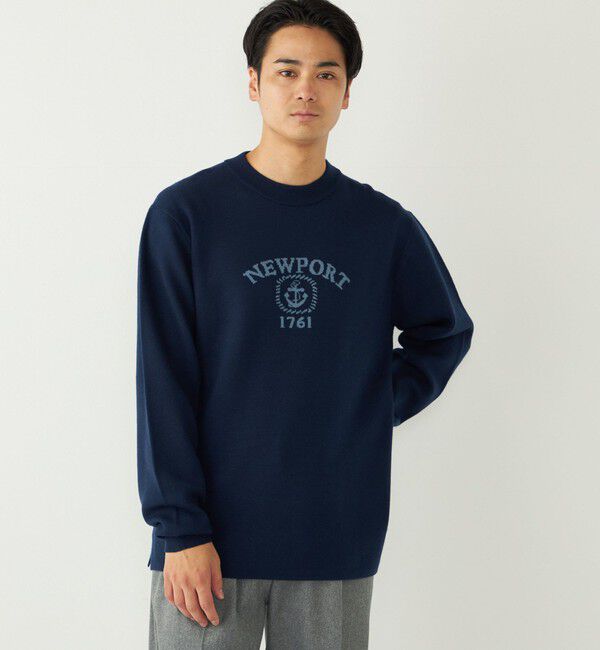 SHIPS Colors 「SHIPS Colors:〈洗濯機可能〉クリーミー ロゴ クルーネック ニット」|ニット・セーター|