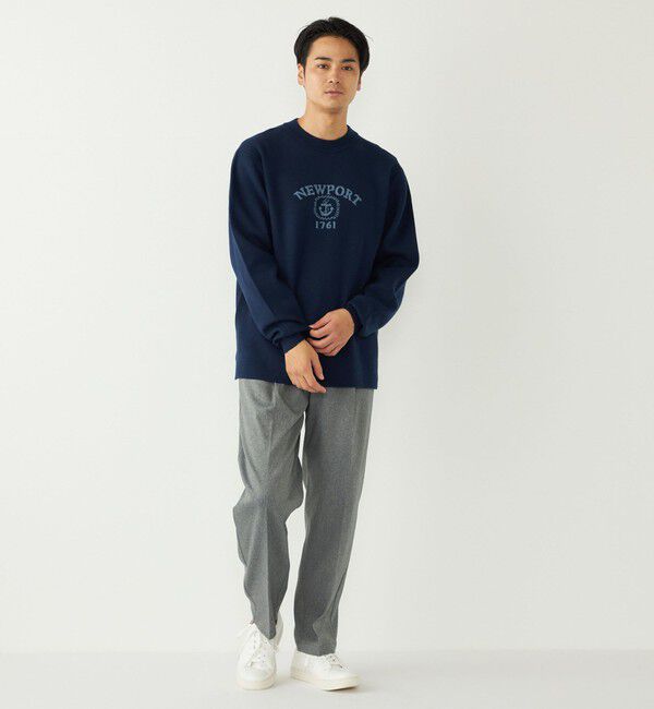 SHIPS Colors 「SHIPS Colors:〈洗濯機可能〉クリーミー ロゴ クルーネック ニット」|ニット・セーター|