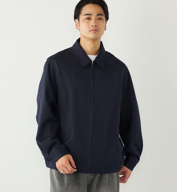 SHIPS Colors 「SHIPS Colors:ECOARCH(R) ジップ ブルゾン」|ブルゾン・スタジャン|ネイビー