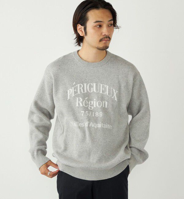 SHIPS Colors 「SHIPS Colors:〈手洗い可能〉モール ジャカード ロゴ ニット」|ニット・セーター|