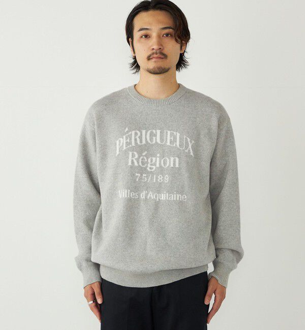 SHIPS Colors 「SHIPS Colors:〈手洗い可能〉モール ジャカード ロゴ ニット」|ニット・セーター|