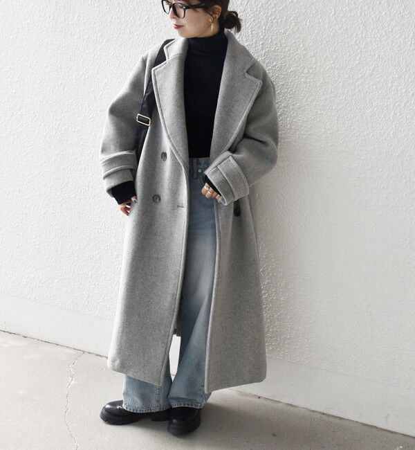 SHIPS any「【WEB限定】SHIPS any: PURE WOOL ロング テーラード コート」|チェスターコート|