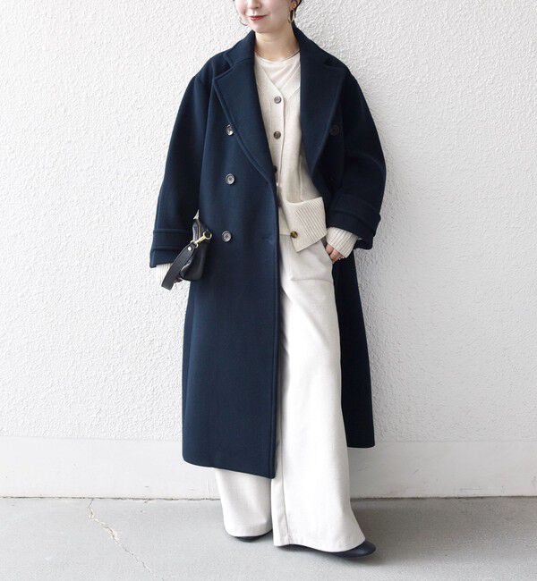 SHIPS any「【WEB限定】SHIPS any: PURE WOOL ロング テーラード コート」|チェスターコート|