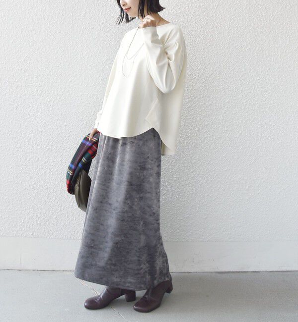 SHIPS for women「〈手洗い可能〉両面起毛 裾 ラウンド デザイン プルオーバー」|シャツ・ブラウス|