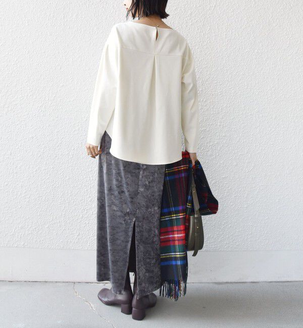 SHIPS for women「〈手洗い可能〉両面起毛 裾 ラウンド デザイン プルオーバー」|シャツ・ブラウス|