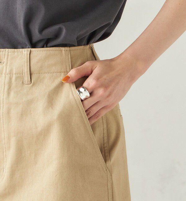 SHIPS for women「〈洗濯機可能〉ストレッチ チノ 硫化染め ステッチ スカート」|スカート|