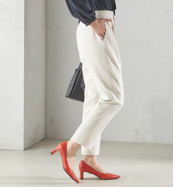 SHIPS for women「〈手洗い可能〉ダブル クロス パンツ オフホワイト（セレモニー対応可）」|スラックス|