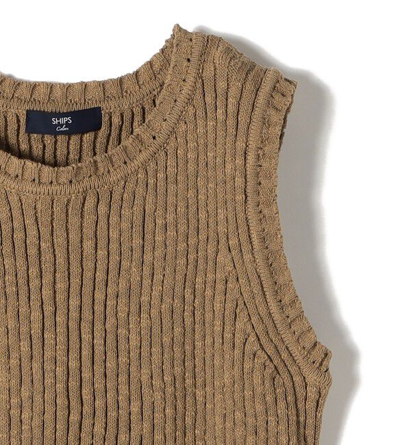 SHIPS Colors 「SHIPS Colors:〈手洗い可能〉スラブ ニット タンクトップ◇」|タンクトップ|