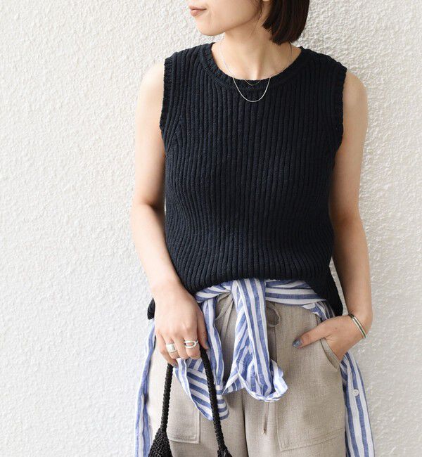 SHIPS Colors 「SHIPS Colors:〈手洗い可能〉スラブ ニット タンクトップ◇」|タンクトップ|