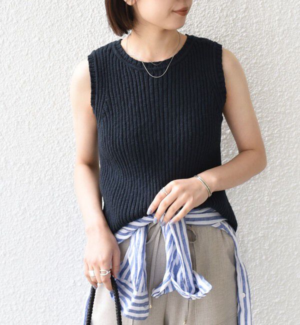 SHIPS Colors 「SHIPS Colors:〈手洗い可能〉スラブ ニット タンクトップ◇」|タンクトップ|