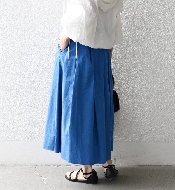 SHIPS any「SHIPS any:〈洗濯機可能〉コットンミックス タイプライター フレア タック スカート」|スカート|