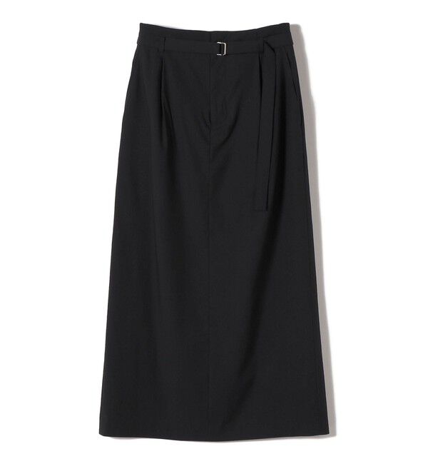 SHIPS for women「〈手洗い可能〉麻混 ベルト付 ウエストタック ナロー スカート」|スカート|