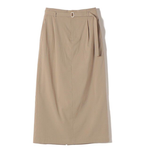 SHIPS for women「〈手洗い可能〉麻混 ベルト付 ウエストタック ナロー スカート」|スカート|