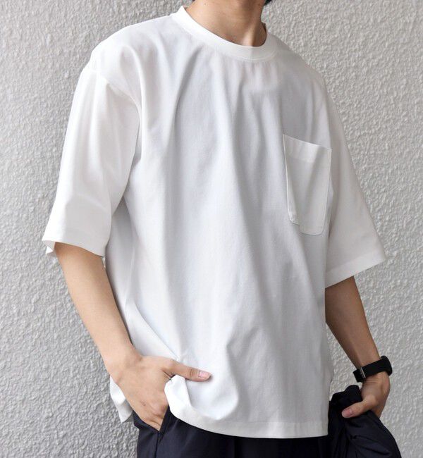 SHIPS any「SHIPS any: SOLOTEX(R) バックピケ  リラックス ポケット Tシャツ 26SS◇」|Tシャツ・カットソー|ホワイト