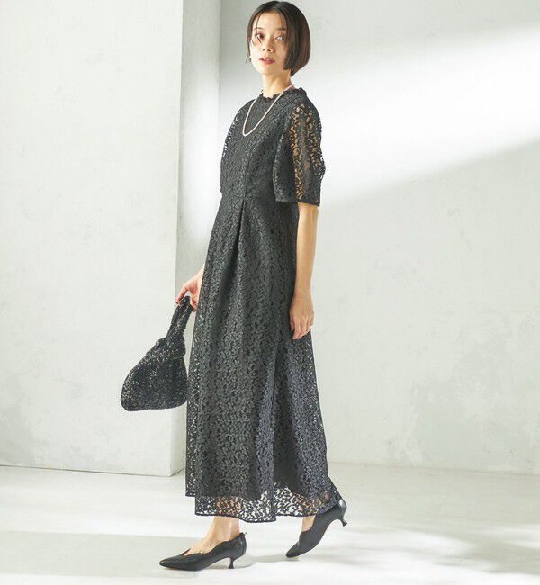 SHIPS for women「kaene:コード レース パフ スリーブ ワンピース」|ワンピース|