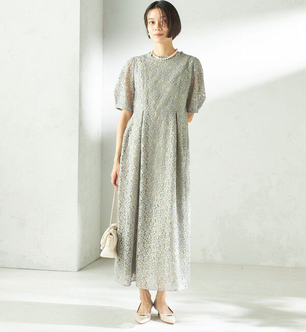 SHIPS for women「kaene:コード レース パフ スリーブ ワンピース」|ワンピース|