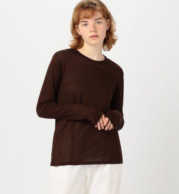 TOMORROWLAND BUYING WEAR「BASE RANGE バンブー ロングスリーブプルオーバー」|Tシャツ・カットソー|