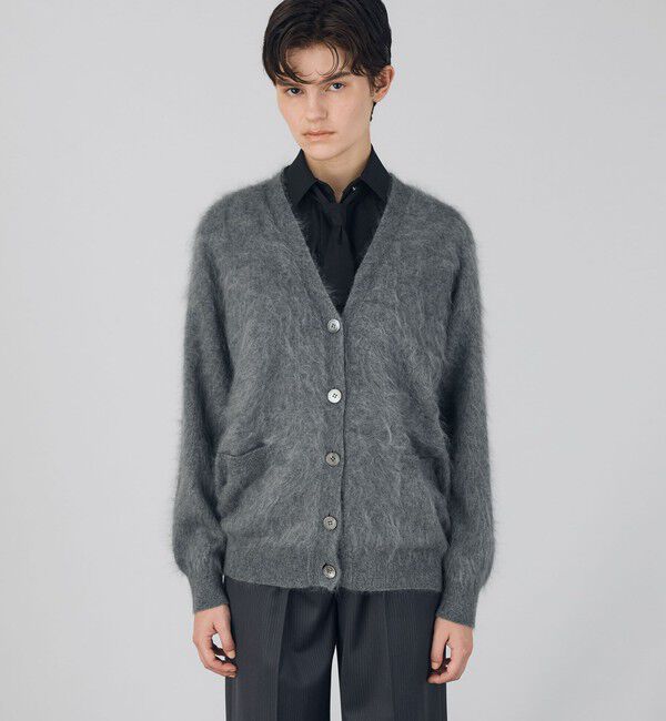 DES PRES「ピュアカシミヤファー Vネックカーディガン」|カーディガン|