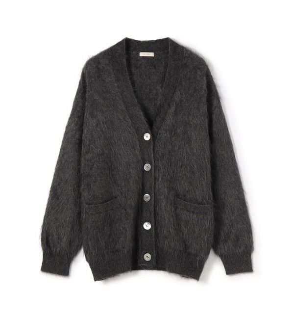 DES PRES「ピュアカシミヤファー Vネックカーディガン」|カーディガン|17 チャコールグレー