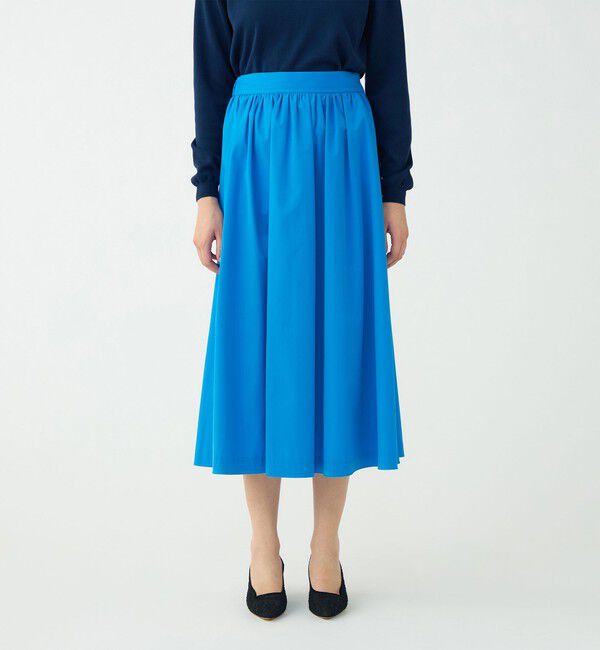 Ballsey「ストレッチタフタ ボリュームギャザースカート」|フレア|