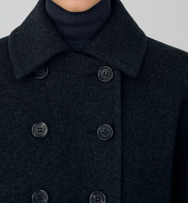 DES PRES「ウールモッサ ステンカラーミディコート」|ステンカラーコート|