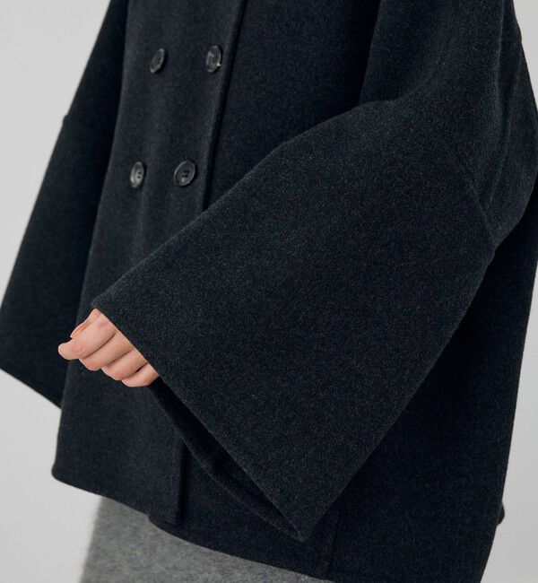DES PRES「ウールモッサ ステンカラーミディコート」|ステンカラーコート|