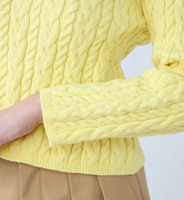 MACPHEE「ハイブリットコットンケーブル ポロプルオーバー」|ニット・セーター|