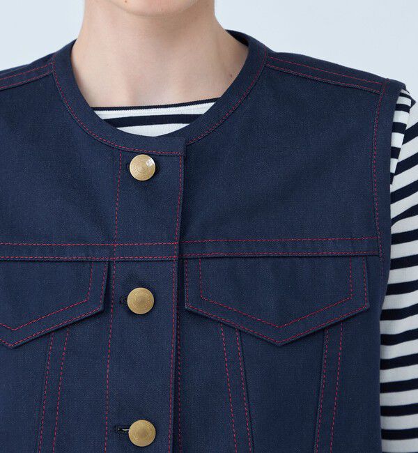 TOMORROWLAND collection「ソワデニム ショートジレ」|ベスト・ジレ|