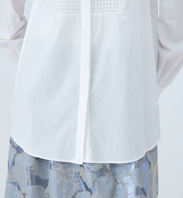 TOMORROWLAND collection「シアーサークル エンブロイダリーボザムブラウス」|シャツ・ブラウス|