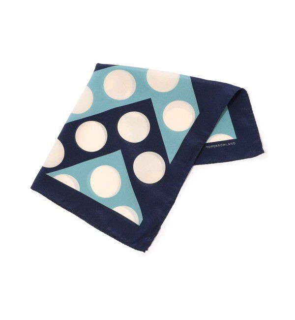 TOMORROWLAND GOODS「TOMORROWLAND MADE IN ITALY ドット シルクポケットチーフ」|バンダナ・スカーフ|66 ブルー系