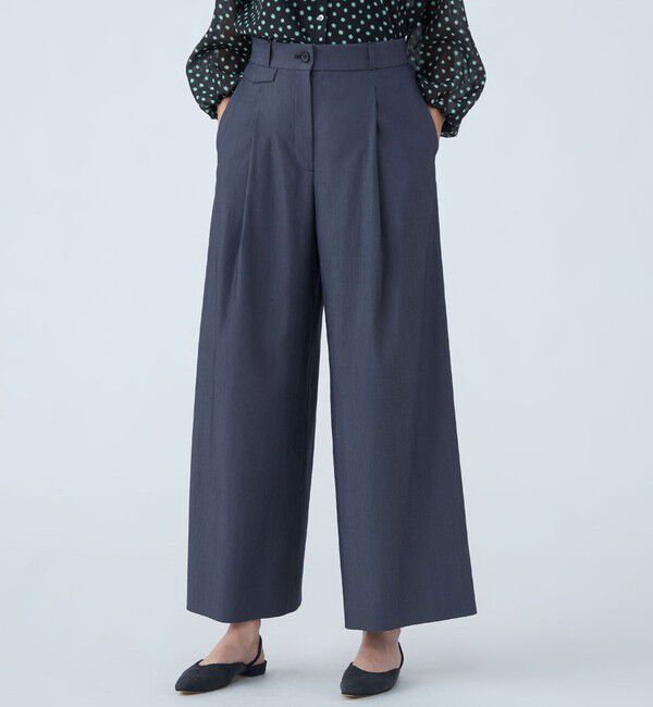 Ballsey「セルロースツイル タックワイドパンツ」|その他|