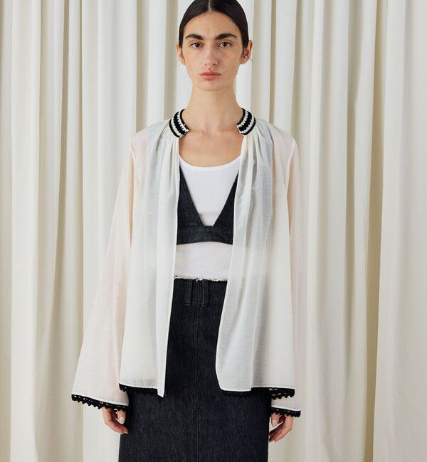 DES PRES「コットンシルクローン フレアブラウス」|シャツ・ブラウス|