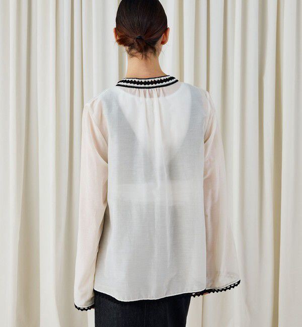 DES PRES「コットンシルクローン フレアブラウス」|シャツ・ブラウス|