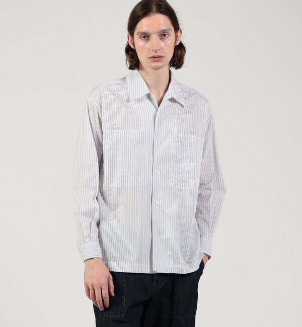 TOMORROWLAND MENS「コットンストライプ ダブルポケットシャツ」|シャツ・ブラウス|