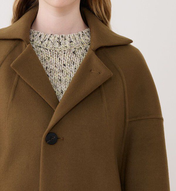 GALERIE VIE「ウールダブルフェイス オーバルロングコート」|チェスターコート|