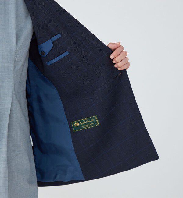 TOMORROWLAND collection「365 BLUE WINDOWPANE ダブルブレストジャケット」|テーラードジャケット|