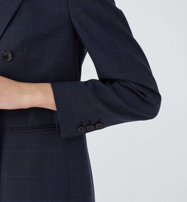 TOMORROWLAND collection「365 BLUE WINDOWPANE ダブルブレストジャケット」|テーラードジャケット|