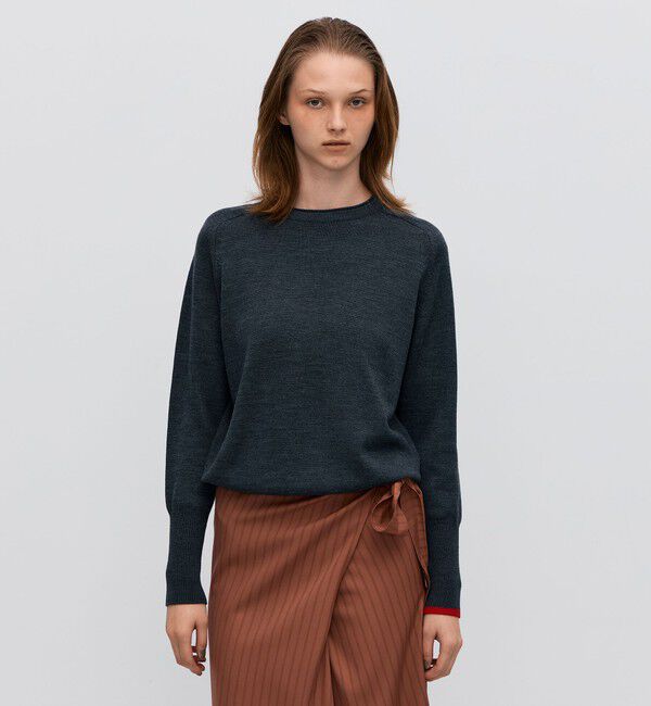 BACCA「【一部WEB限定】エクストラファインメリノウール クルーネックプルオーバー」|ニット・セーター|
