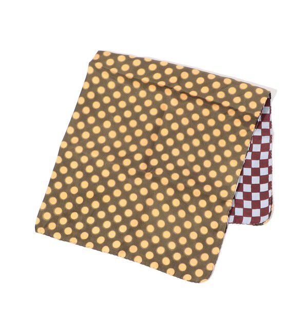 TOMORROWLAND GOODS「EPICE シルク ブロックプリント スカーフ」|バンダナ・スカーフ|24 イエロー系