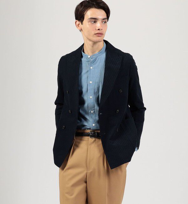 TOMORROWLAND MENS「コットンコーデュロイ ダブルブレステッド6Bジャケット ALBINI」|テーラードジャケット|
