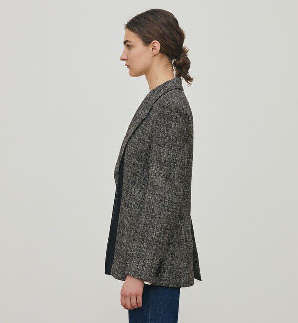 DES PRES「ウールリネンツイード バイカラージャケット」|テーラードジャケット|