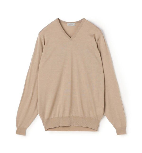 TOMORROWLAND BUYING WEAR「JOHN SMEDLEY  PACKHAM メリノウール Vネックプルオーバーニット」|ニット・セーター|43 KAFKA BEIGE