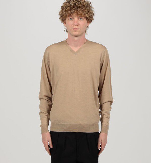 TOMORROWLAND BUYING WEAR「JOHN SMEDLEY  PACKHAM メリノウール Vネックプルオーバーニット」|ニット・セーター|